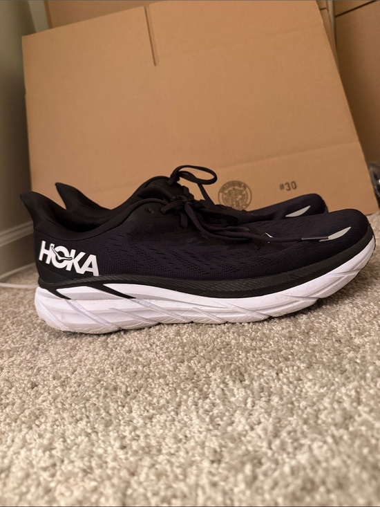 Hoka Other - HOKA Men's Clifton 8 Running Shoes Black- Men’s Size 11D
